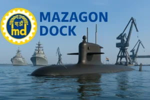 Feature img for Mazagon Dock share price target